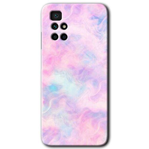 Redmi 10 Kılıf HD Desen Baskılı Arka Kapak - Pembe-Duman