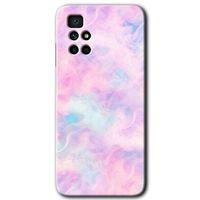 Redmi 10 Kılıf HD Desen Baskılı Arka Kapak - Pembe-Duman