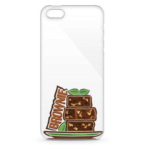 Apple iPhone 5 Kılıf Brownie Kek Arka Kapak Koruma Desenli Full Koruyucu