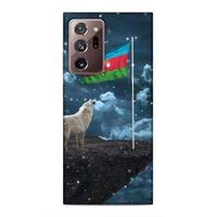 Samsung Galaxy Note 20 Ultra Uyumlu Kılıf Azarbaijan (25) Antişok Kapak Kurt Bayrak