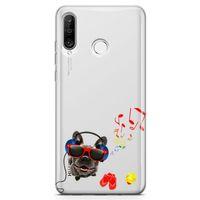 Huawei Nova 4e Kılıf Entel Köpek Arka Kapak Koruma Desenli Full Koruyucu