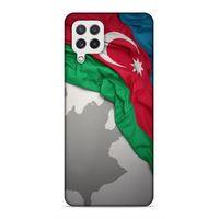 Samsung Galaxy A22 Uyumlu Kılıf Azarbaijan (9) Kılıf Kumaş Bayrak