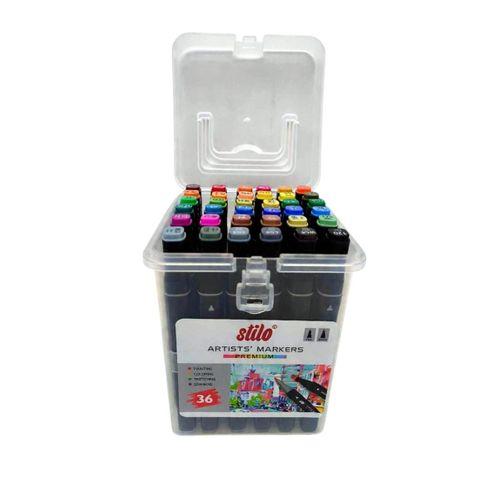 STİLO ÇİFT UÇLU PREMİUM AKRİLİK MARKER PP KUTU 36 Renk