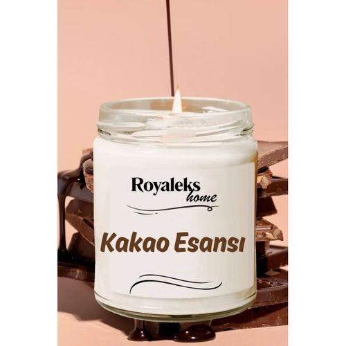 Doğal Özel Seri Kokulu Dekoratif Kavanoz Mum 210 cc - Kakao Esansı - RYL