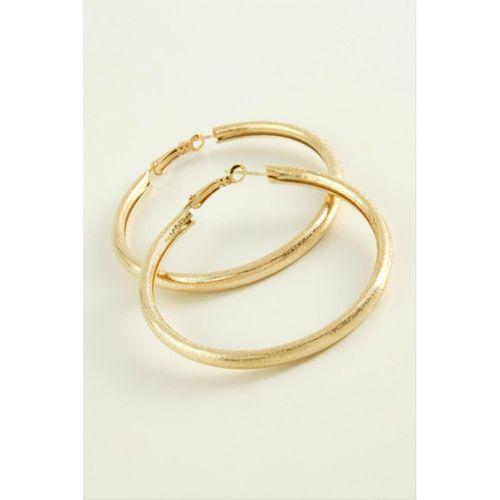 Simli Boru Halka Küpe 4,5 cm