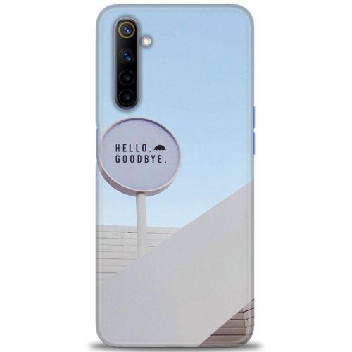 Realme 6 Kılıf HD Baskılı Kılıf - Hello GoodBye + Tam Ekran Koruyucu