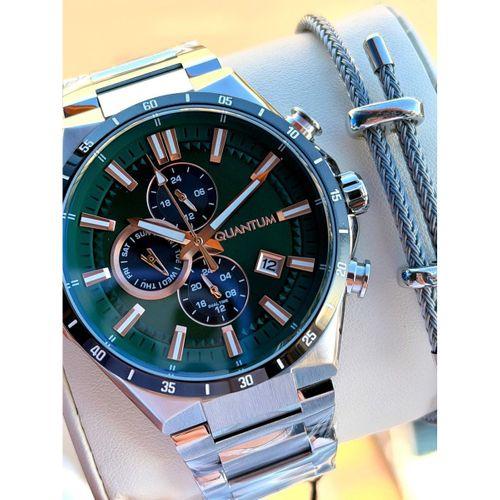Quantum Çelik Kordon İtalyan Bileklikli 10 Atm Suya Dayanıklı 2 Yıl Garantili Erkek Kol Saati EQ.370