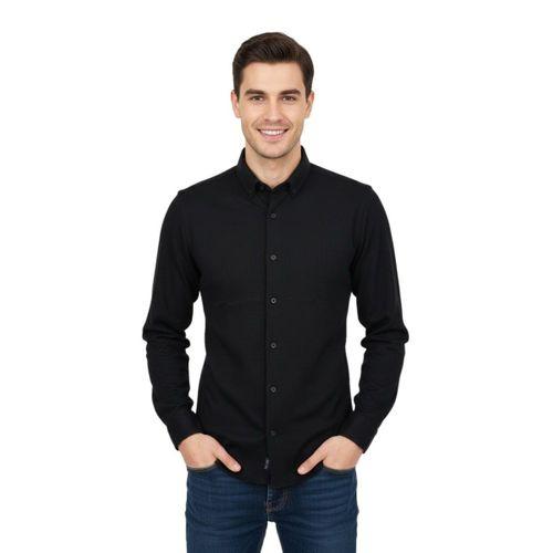 Erkek Spor Slim Fit Uzun Kol Petek Dokulu Gömlek BGL-ST04823