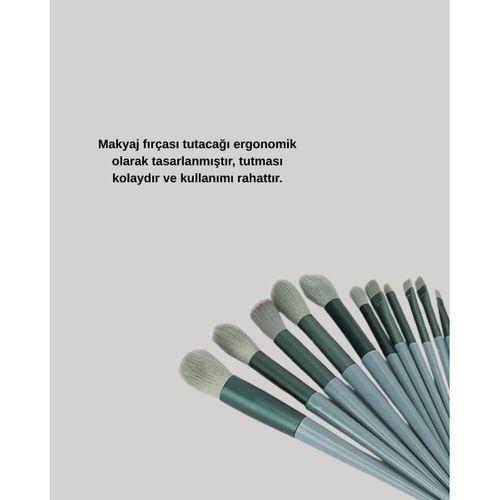 Toz Ve Krem Ürünler İçin Güçlü Tutucu Yumuşak Kıllı Makyaj Fırça Takımı 13 Parça
