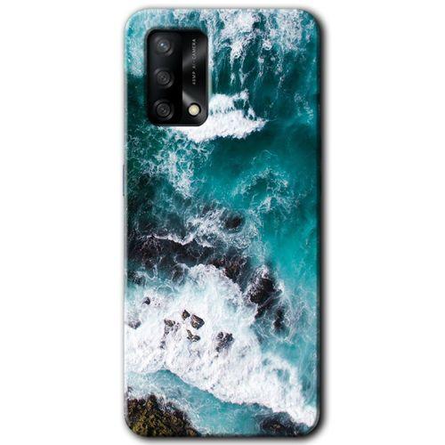 Oppo A54 Kılıf HD Desen Baskılı Arka Kapak + Temperli Cam - Deniz Kıyısı