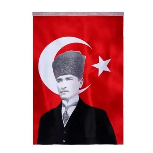 İnter Atatürklü Bayrak 70X105 Atatürklü Türk Bayrağı