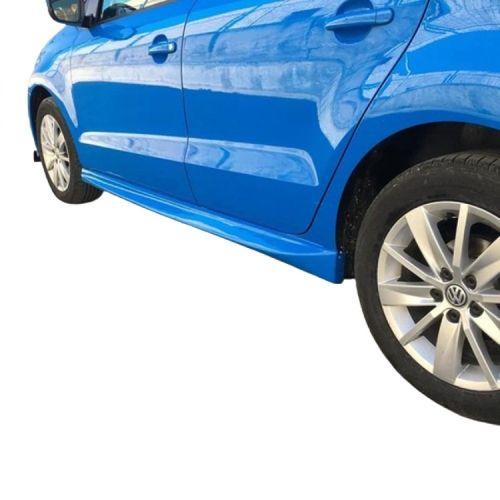 Volkswagen Polo (2010 - 2017) Arası Aero Yan Marşpiyel Seti (VAKUM) Parlak Siyah Boyalıdır
