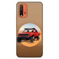 Lopard Xiaomi Redmi Note 9 4g Uyumlu Kılıf PickUpX (39) Liquid Crystal Kılıf Kırmızı Siyah