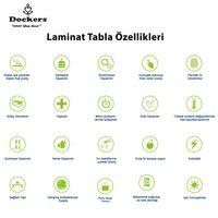 Dockers Çipa Laminat Kare Masa 70x70 ESB - Beyaz