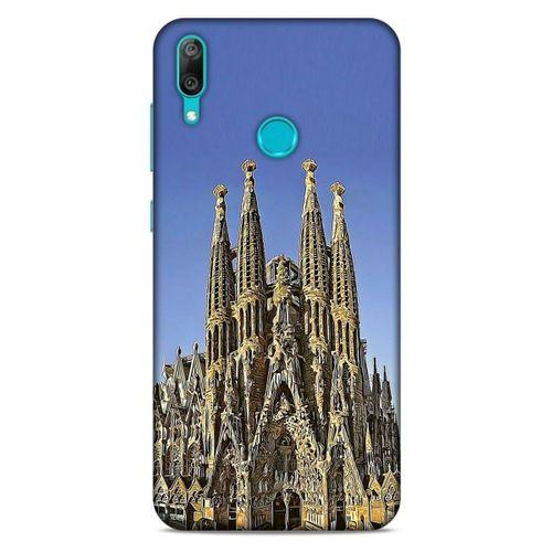 Huawei Y7 2019 Kılıf Dünya Mimarisi (36) Glitter Kılıf La Sagrada Familia