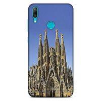 Huawei Y7 2019 Kılıf Dünya Mimarisi (36) Glitter Kılıf La Sagrada Familia