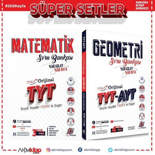 Orjinal TYT Mikro Matematik ve Geometri Soru Bankası Seti 2 Kitap