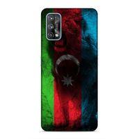Realme 7 Pro Uyumlu Kılıf Azarbaijan (35) Fit Design Kılıf Bayrak Aslanlı