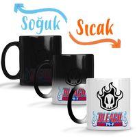 Bleach Logo Mavi Sihirli Kupa Bardak Porselen
