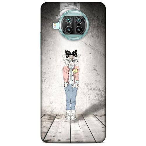 Xiaomi Mi 10T Lite 5G Kılıf FunnyMaX (39) Liquid Crystal Kılıf Açık Gri Kedl