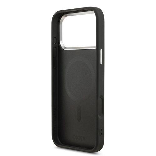 Apple iPhone 17 Pro Max Kılıf DKNY Orjinal Lisanslı M-safe Şarj Özellikli PU Deri Kabartmalı Kapak