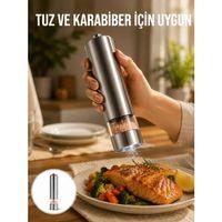 Tek Elle Kullanılan Otomatik Baharat Değirmeni Işıklı Sistem Yeni Nesil
