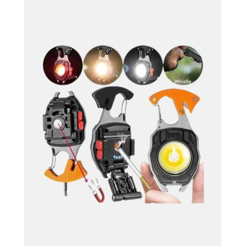 Mini Led Anahtarlık Fener – Şişe Açacağı, Tornavida, Düdük Ve Usb Şarj Özellikli