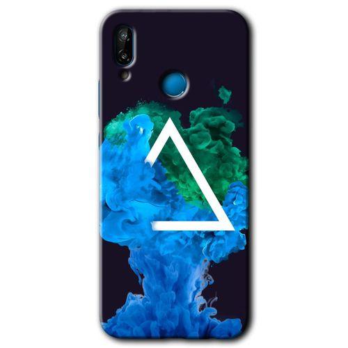 Huawei P20 Lite Kılıf HD Desen Baskılı Arka Kapak - İnk Clot + Kırılmaz Cam