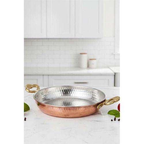 Turna Bakır Acemli Tava 7 No 27 Cm Makine Dövme Kırmızı Turna7563-1