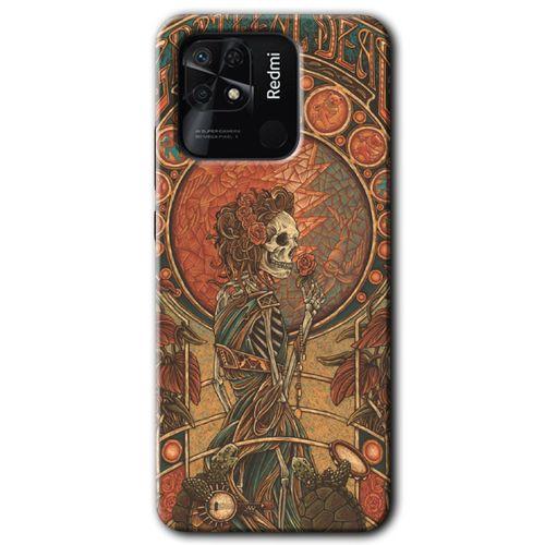 Redmi 10C Kılıf HD Desen Baskılı Arka Kapak - İskelet Aşk + Kırılmaz Cam