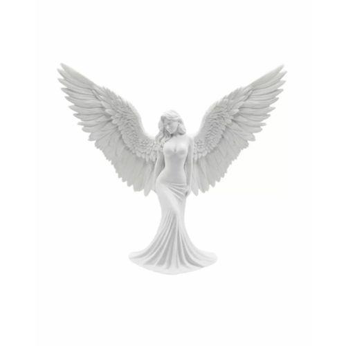 Kanatlı Melek Figürü 3d Baskı Dekoratif Heykel Biblo Ev Ofis Aksesuarı