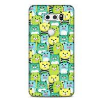 Lopard LG K50S Uyumlu Kılıf Kediler (37) Silicone Cover Mavi Sarı