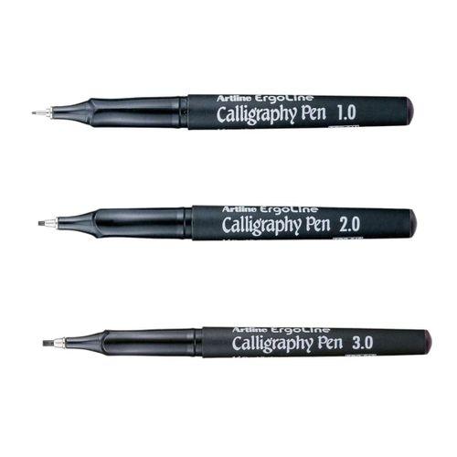 ARTLİNE ERGOLİNE CALLİGRAPHY PEN (1.0-2.0-3.0 BLACK SET ) (Üç Adet )