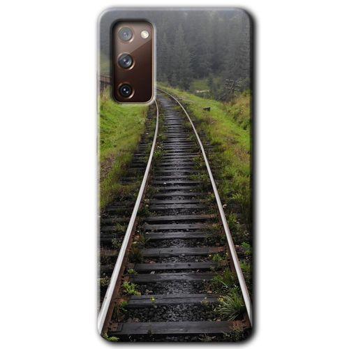 MRCİLETİSİM Samsung Galaxy S20 FE Kılıf Baskılı Kapak - Tren Yolu +Tam Kaplayan Mat Seramik