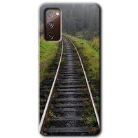 MRCİLETİSİM Samsung Galaxy S20 FE Kılıf Baskılı Kapak - Tren Yolu +Tam Kaplayan Mat Seramik