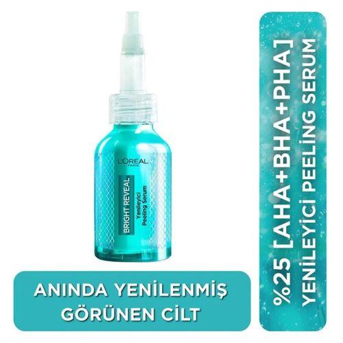 L'Oréal Paris Bright Reveal Koyu Lekelere Karşı Hızlı Etkili Yenileyici Peeling Serum 25% [AHA + BHA + PHA] 25 Ml