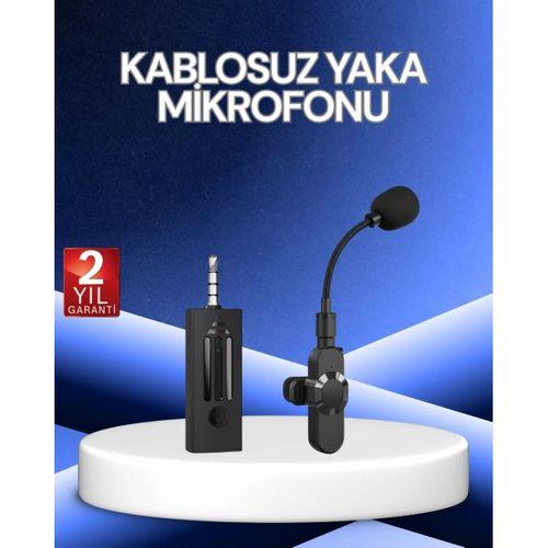 360° Kablosuz Yaka Mikrofonu – Gürültü Engelleme, 60m Menzil, Type-c Şarjlı