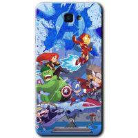MRCİLETİSİM MRCİLETİSİM Samsung Galaxy J7 Prime 2 Kılıf HD Desen Baskılı Arka Kapak + Temperli Cam - Avengers Cartoon