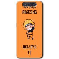 Galaxy A80 Kılıf HD Desen Baskılı Arka Kapak - Kendine İnan + Kırılmaz Cam