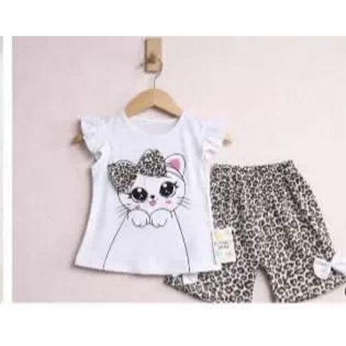 9/24 Ay Leopar Kedi Baskılı Bebek Takımı