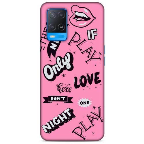 Oppo A54 4G Uyumlu Kılıf Pembe Delisi (42) Rugged Armor Kılıf Tipografi