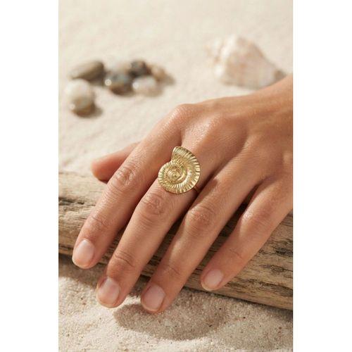 Nautilus Tasarım Gold Renk Kadın Yüzük
