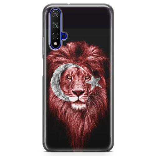 Honor View 20 Kılıf Aslan Türk Arka Kapak Koruma Desenli Full Koruyucu