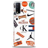 Vivo Y20S Kılıf HD Baskılı Kılıf - Stussy + Tam Ekran Koruyucu