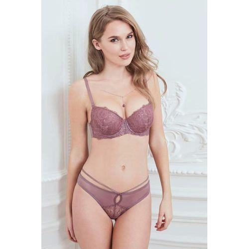 Balenli Destekli Dolgulu Askıları Çıkabilen Yaka Detaylı Çıkabilen Yaka Aksesuarlı Dantelli Sütyen Ve Slip Takım