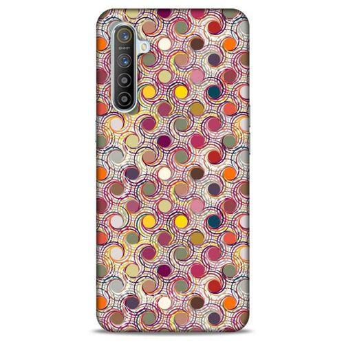 Oppo Realme XT Kılıf Pastel Renkler (36) Glitter Kılıf Sarı Pembe