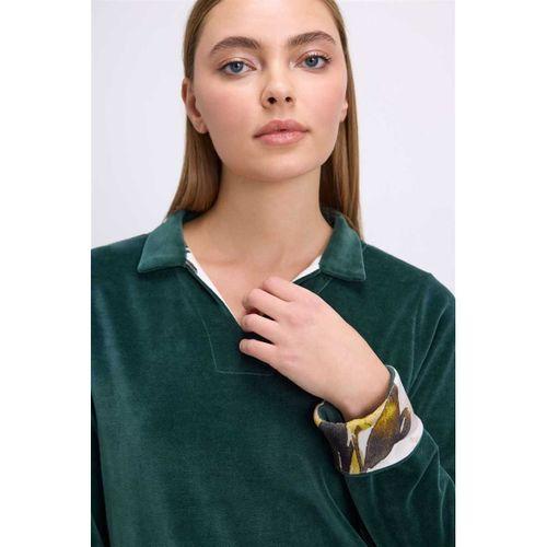 Kadın Uzun Kollu Kadife Sweatshirt Ve Pantolon Takım Yumuşak Ve Şık Ev Giyimi