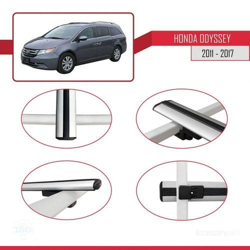 Honda Odyssey 2011-2017 Arası ile uyumlu Basic Model Ara Atkı Tavan Barı GRİ 3 ADET