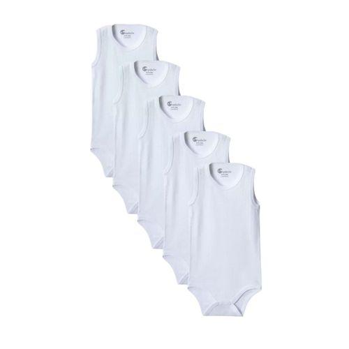 Beyaz Askılı Body Zıbın 2-7 YAŞ Çocuklar İçin (5 ADET) Alttan Çıtçıtlı Özel Gereksinimli-D