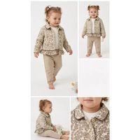 6-24 Ay Ceketli Keten Pantolonlu 3lü Bebek Takımı